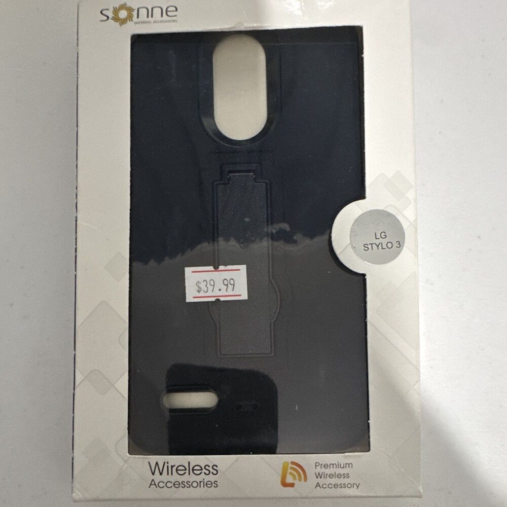 LG Stylo 3 Protective Case With Kick Stand/Black